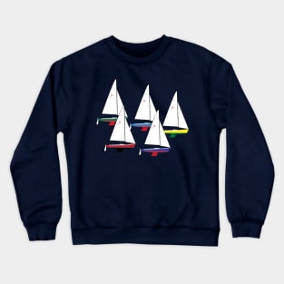 Rhodes 19 Sailboats Racing Crewneck Sweatshirt